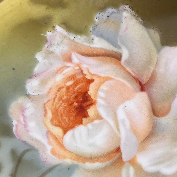 Vintage RS Germany Handled Plate Reinhold Schlegelmilch Floral Pink Roses 10 In - Picture 5 of 7